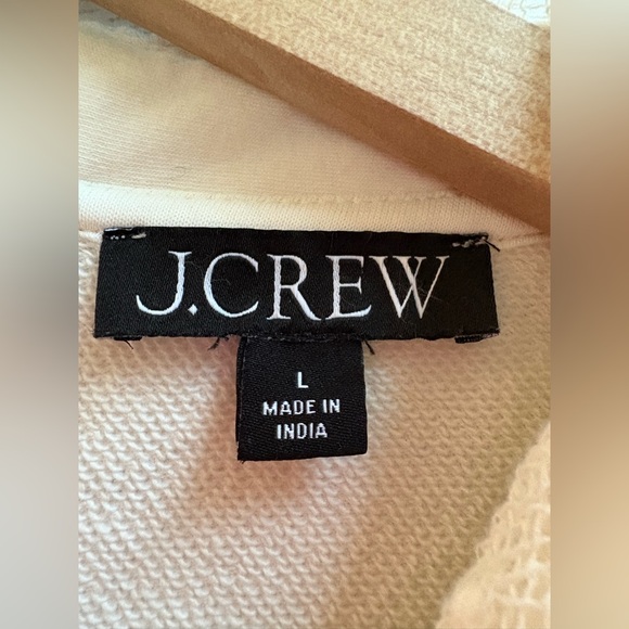 J.Crew Ivory Lace Collar Crewneck Sweatshirt | Size L, 100% Cotton - Picture 10 of 14